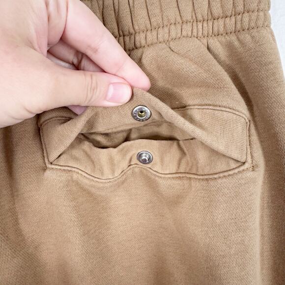 Nike Club Cuffed Pull On Sweatpants Pants Flax and White Logo Comfy Casual L - Picture 11 of 13